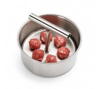 Macchina manuale della polpetta della pressa di spinta, muffa della cucina | In acciaio inox per uso alimentare, cucina casalinga quotidiana, design a pressa, 12 stampi uniformi a sfera