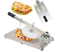Macchina manuale della stampa della pasta della pizza, macchina della pasta della pasticceria dell'acciaio inossidabile di 12-24cm con angolo regolabile, macchina per la formatura della pizza