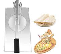 Macchina manuale della stampa della pasta della pizza, sfogliatrice dell'impasto dell'acciaio inossidabile per la pizza, il pane, le torte, 14cm