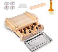 Macchina Manuale for Perlare Tapioca, Vassoio In Acciaio Inossidabile for Macchina for Fare Palline Di Perle In Legno, Diametro Opzionale for Cucine Domestiche E Negozi Di Tè Al Latte(22MM)