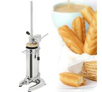 Macchina manuale per churros da 3 litri Macchina verticale per ciambelle in acciaio inox Attrezzatura per fritture in stile spagnolo/latinoamericano con 5 stampi per ristoranti panetterie(2L)