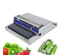 Macchina manuale per confezionare in plastica alimentare, confezionatrice per pellicola alimentare fresca commerciale da 450 mm con manopola di temperatura regolabile 50-140 °C, ampiamente utilizzata