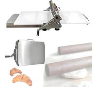Macchina manuale per impasto, spessore regolabile, in acciaio inox, compatta per panetteria e pizza uso commerciale