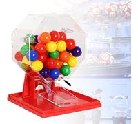 Macchina manuale per lotteria con manovella, gabbia per bingo in acrilico per la selezione dei numeri, ideale per giochi di gruppo e intrattenimento in famiglia