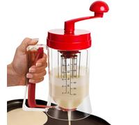 Macchina manuale per pancake, dispenser per pancake da 900 ml, con funzione di agitazione, versatore per piastra, dispenser per pastella e separatore per cupcake, waffle