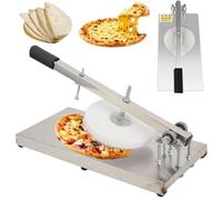 Macchina Manuale per Pressare L'impasto per Pizza Macchina Commerciale per Formare la Pizza 12-24 Cm Acciaio Inossidabile Astry Pasta Maker con Angolo Regolabile per Pizza, Torte, Tortillas 14cm