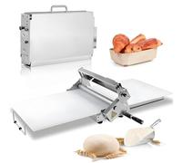 Macchina manuale per sfogliatrice, pressa per pasta in acciaio inossidabile per cornetti, pasticcini e pizze, attrezzatura professionale per panetteria, 83x49cm