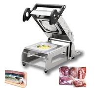 Macchina manuale per termosaldatura, corpo in acciaio inossidabile, controllo della temperatura, sigillatrice per film da 180 mm, per verdure, frutta, carne, pesce