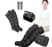 Macchina massaggiante per gambe a 6 cavità, stivali elettrici a compressione d'aria, massaggio linfodrenante | Sistema di recupero, timer e pressione regolabile 0~250 mmHg