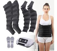 Macchina massaggiatrice elettrica a compressione d'aria a 6 cavità per tutto il corpo, strumento rilassante per vita, braccia e gambe per massaggio completo del corpo, pressoterapia e drenag