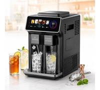 Macchina Multifunzione Ghiaccio Acqua Granita da Banco | Rabbocco Automatico dell’Acqua, con Vaschetta 1kg & Appuntamento 1-12h, per Caffetterie & Feste(Black)