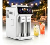 Macchina Multifunzione Ghiaccio Acqua Granita da Banco | Rabbocco Automatico dell’Acqua, con Vaschetta 1kg & Appuntamento 1-12h, per Caffetterie & Feste(White)