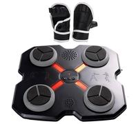 Macchina musicale da boxe - 28 x 28 cm, disco intelligente da parete con guanti e cinghie per il feedback del suono senza fili | Attrezzi per l'allenamento indoor fitness per la casa, la palestra,