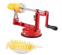 Macchina Pela Frutta e Affetta Patate a Spirale Affettatrice Spirale di Patate in Acciaio Inox Pelamele e Tornado Chips