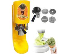 Macchina per a Forma di Spaghetti, design salvaspazio, per negozi e | 4 stampi intercambiabili, avvio con un solo tocco, facile da pulire, per dessert morbidi, colore giallo, adatta a negozi e