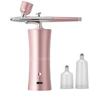 Macchina per aerografo per unghie, kit aerografo regolabile con compressore, pistola a pennello ad con filo con visualizzazione della luce indicatore per nail art, pittura, trucco, idratazione d