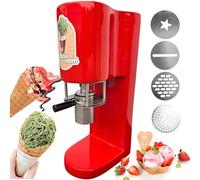 Macchina per agli spaghetti 80 W, per dessert morbidi e gelaterie | Modello all'italiana, crea spaghetti di gelato e dessert morbidi, adatta per gelaterie, colore rosso, potenza 80 W