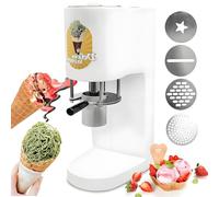 Macchina per agli Spaghetti 80 W, per dessert morbidi, per gelaterie | Modello all'italiana, crea spaghetti di gelato, colore bianco, adatta per preparare dessert morbidi per gelaterie