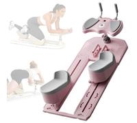 Macchina per allenamento a gattoni, attrezzo per torsione e allungamento della colonna vertebrale, attrezzo per dimagrire la vita e le gambe, timer digitale e altezza regolabile su 3 livelli(Pink)