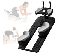 Macchina per allenamento a gattoni, attrezzo per torsione e allungamento della colonna vertebrale, attrezzo per dimagrire la vita e le gambe, timer digitale e altezza regolabile su 3 livelli(Black)
