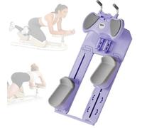Macchina per allenamento a gattoni, attrezzo per torsione e allungamento della colonna vertebrale, attrezzo per dimagrire la vita e le gambe, timer digitale e altezza regolabile su 3 livelli(Purple)