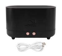 Macchina per aromaterapia con fiamma di simulazione Diffusore d'aria a fiamma USB nero da 225 ml 35 DB per caffetteria a casa