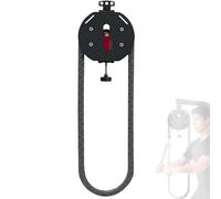 Macchina per Arrampicata su Corda - Endless Rope Trainer a Puleggia Portatile con 9 Livelli di Resistenza Regolabile - Attrezzatura a Puleggia per Allenamento Total Body in Home Gym(Red)