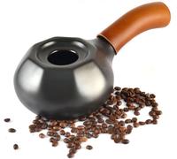 Macchina per arrostire il caffè, in ceramica, con impugnatura in pelle, per preparare caffè e tè in casa
