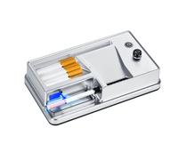 macchina per arrotolare sigarette, Infrared Induction Portable Cigarette Filling Machine, Suitable for 6.5/8Mm Paper(Silver,8mm)