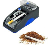 macchina per arrotolare sigarette, Portable Rolling Tobacco Injector Electric Cigarette Machine Automatic Maker with Transparent Funnel(Blue)