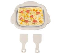 Macchina Per Arrotolato - Vassoio Per, Vassoio Per Dessert Surgelati Con 2 Raschietti, Facile Servizio Morbido E Preparazione Del Sorbetto | 9,92 Pollici, Ideale Per Gelati Fatti In Casa