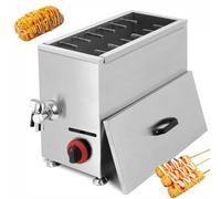 Macchina per bastoncini per hot dog al formaggio, friggitrice commerciale per mais caldo alimentata a gas da 21 l/22,19 QT, grande capacità con 12 ganci, per snack bar, ristorante, casa