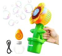 Macchina per bolle a mano girasole con , telecomando e | Macchina soffiatrice di bolle per bambini all'aperto sul prato, casa, giardino, parco, picnic e la