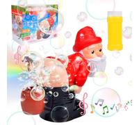 Macchina per Bolle Babbo Natale con Luce e Musica, Giocattolo Divertente per Bambini, Macchina Bolle di Sapone Natalizia Portatile, Regalo per Ragazzi e Ragazze