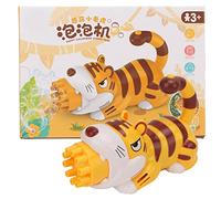 Macchina per Bolle Batteria Portatile, 10 Uscite, Design Tigre, e Divertente per Bambini e Bambini Piccoli - Facile da Usare, Materiale Non Tossico, Gioco Esterno