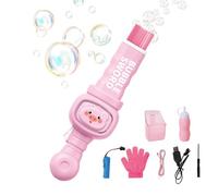 Macchina per bolle di ,Giocattoli per bambini con luce e musica per la festa | Macchina automatica elettrica per bolle di - Per ragazze compleanno a casa all'aperto