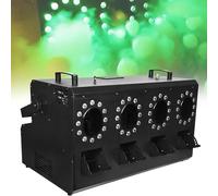 Macchina per bolle e nebbia a LED multieffetto, macchina per fumo, macchina per bolle di fumo, macchina per bolle commerciale con quattro ugelli, con effetto DM-X remoto