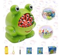 Macchina per Bolle, Frog Macchina per Bolle di Sapone, Macchina Automatica per Bolle di Sapone, Pistola a Bolle per Bambini, Bubble Machine, Macchina Bolle di Sapone, Regalo per Bambini Compleanno