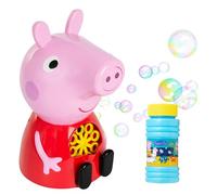 Macchina per bolle HTI Peppa Pig | Macchina per fare bolle | Macchina per bolle Peppa Bubble Party e soluzione bolle bonus | Giocattoli divertenti perfetti per l'esterno e giocattoli per bambini.