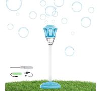 Macchina per bolle in piedi per i bambini - Macchina per bolle da esterno regolabile da 21 a 47 pollici | Luci Musica Bules Giocattolo | Soffiatore da giardino per festa di compleanno di nozze con