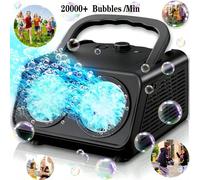Macchina per bolle magica da esterno per l'estate, macchina per bolle da palcoscenico, con doppia uscita d'aria che produce oltre 2000 bolle al minuto, portatile, scelta ideale per feste per migliorar