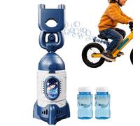 Macchina per bolle montata su bicicletta, con luce LED, a forma di , giocattolo estivo, macchina per le bolle automatica ricaricabile con telecomando, per bambini, bicicletta, moto, guida