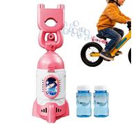 Macchina per bolle montata sulla bicicletta, con luce LED a forma di , per esterni, automatica, ricaricabile, con telecomando, per bambini, bicicletta, moto, guida notturna, estate