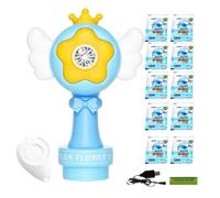 Macchina per bolle per bambini, macchina per bolle da esterni, ricaricabile, a batteria, con LED, per compleanno, cortile, piscina, giochi d'acqua, matrimoni, prato, bagno, auto, festival