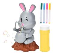 Macchina per bolle per bambini, soffiatore con motivo coniglio e | Macchina per bambini con area di pittura fai da te, per esterni, compleanni, matrimoni,