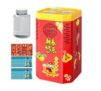 Macchina per bolle pirotecniche - Soffiatore sonoro ricaricabile | 36 fori automatico generatore bolle | Effetto fuoco Artificio realistico LED multicolore giocattolo Nomade Vigilia Natale Festa