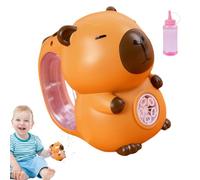 Macchina Per Bolle Portatile Capybara - Soffiatore Elettrico Per Bolle A 5 Fori, Pistola Per Completamente Automatica Con E Musica | Bacchetta Luminosa Per Bollee Da 4,88 Pollici Per Bambini