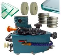 Macchina per bordi di vetro Taglierina elettrica per lucidatura smerigliatrice angolare 8000r/min con 8 ruote per rettifica smussata diritta e rotonda