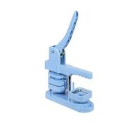 Macchina per Bottoni, Kit macchina for creare bottoni con badge quadrati da 50 mm 100 set di parti pulsanti Tipo rotante Macchina stampa manuale Set fai te(50MM Blue Set)