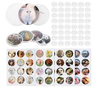 Macchina per bottoni per bambini, 55 mm, con 48 fogli di carta e base per distintivi, taglierina per carta, spille per fai da te, 1, ABS